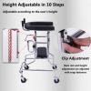 Senior Rollator Walker with Seat, Brakes, 4 Wheels, and Armrest Pads view 4