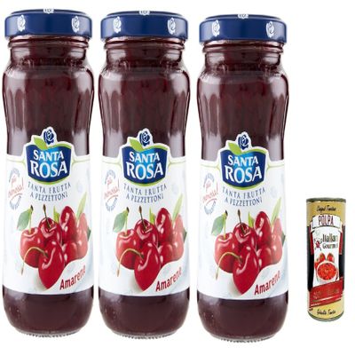 Italian Gourmet Sour Cherry Jam, 3 x 350 g