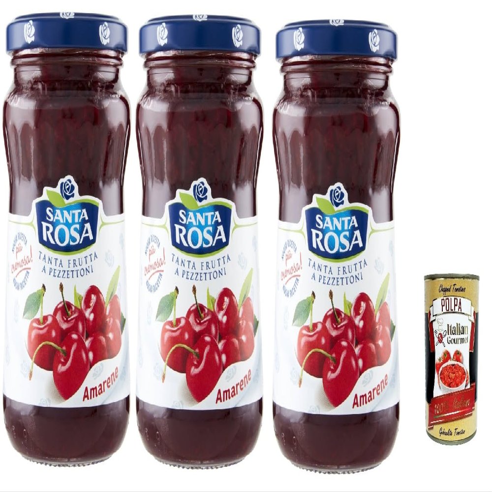 Italian Gourmet Sour Cherry Jam, 3 x 350 g