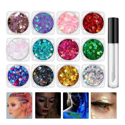 Face and Body Glitter with 10 ml Quick-Drying Adhesive
