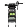 soudesileim 5-Tier Salon Trolley with 4 Drawers and 2 Storage Compartments, Black view 1