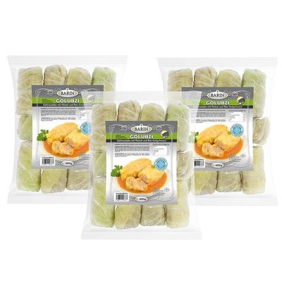 BARIN Set of 3 GOLUBZI Cabbage Rolls with Meat and Rice, 3 kg