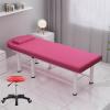 DEOPXF Massage Table, Stable Metal Frame, Adjustable Non-Slip Feet, Wear-Resistant, Rose Red, Round Belt Chair view 1