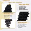 Deep Wave Remy Human Hair Tape-In Extensions, Natural Black view 2