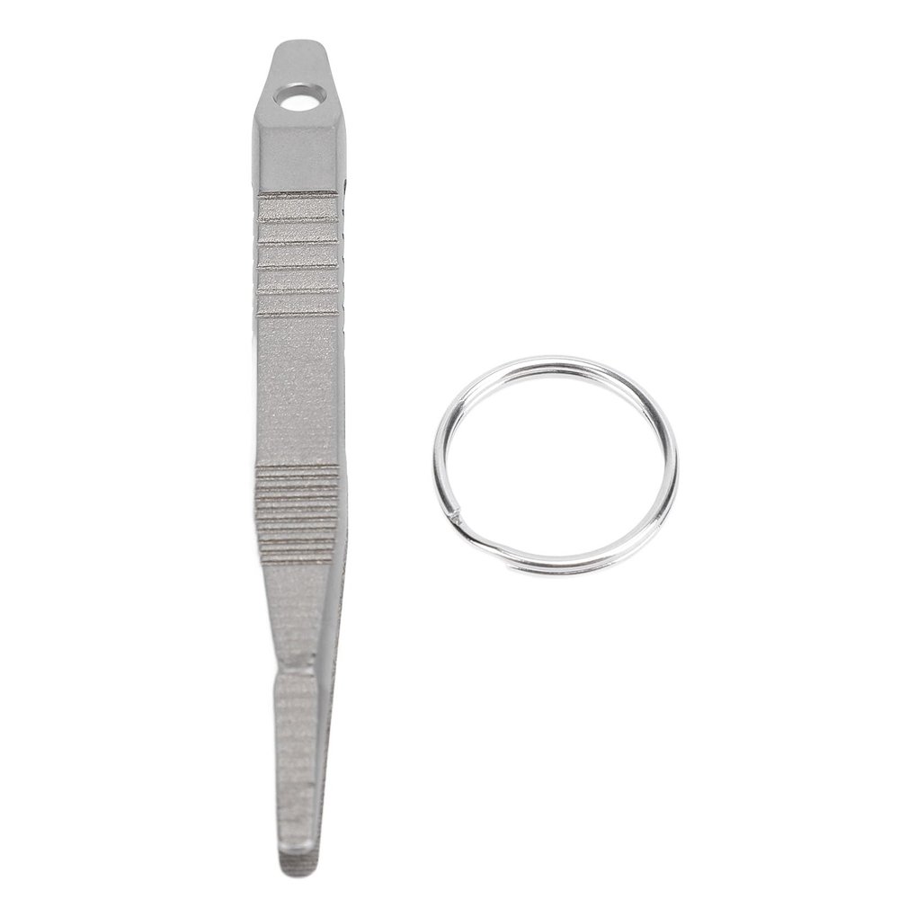 Portable TC4 Titanium Alloy Mini Keychain Tweezers