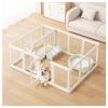 Acrylic Puppy Playpen, Extra-Wide Pet Gate and Dog Exercise Pen view 1