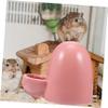 Pink Small Ceramic Water Dispenser for Pets, Mice, Travel-Friendly view 3