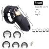 Ventilated Silicone Cage, Black, Short view 2