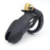 Ventilated Silicone Cage, Black, Short view 3