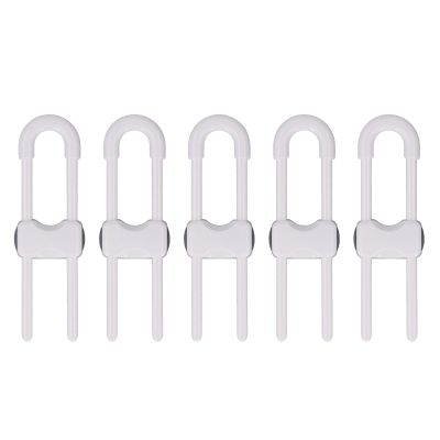 Adjustable Baby Cabinet Locks for Child Safety, 5 U-Shaped Pieces