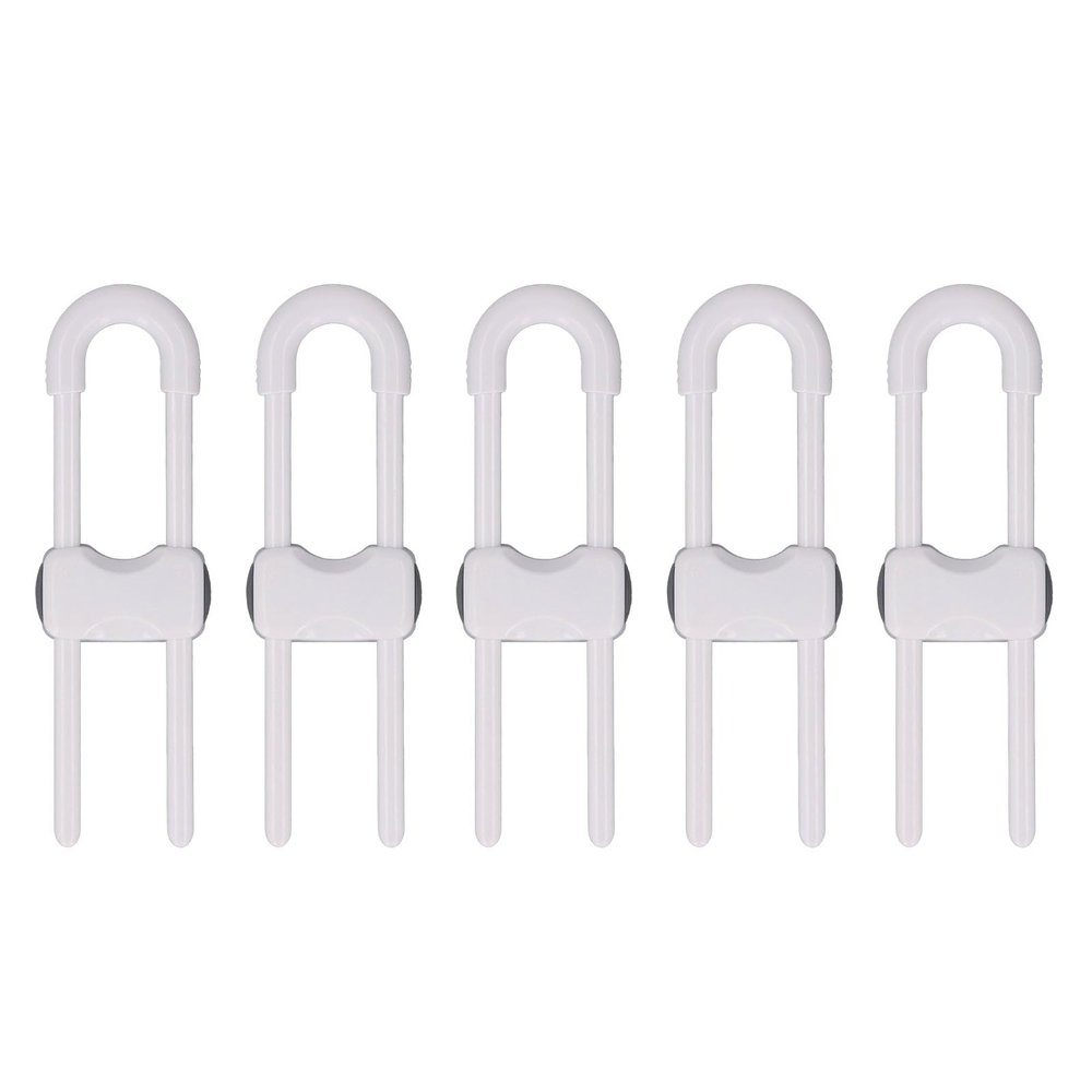 Adjustable Baby Cabinet Locks for Child Safety, 5 U-Shaped Pieces