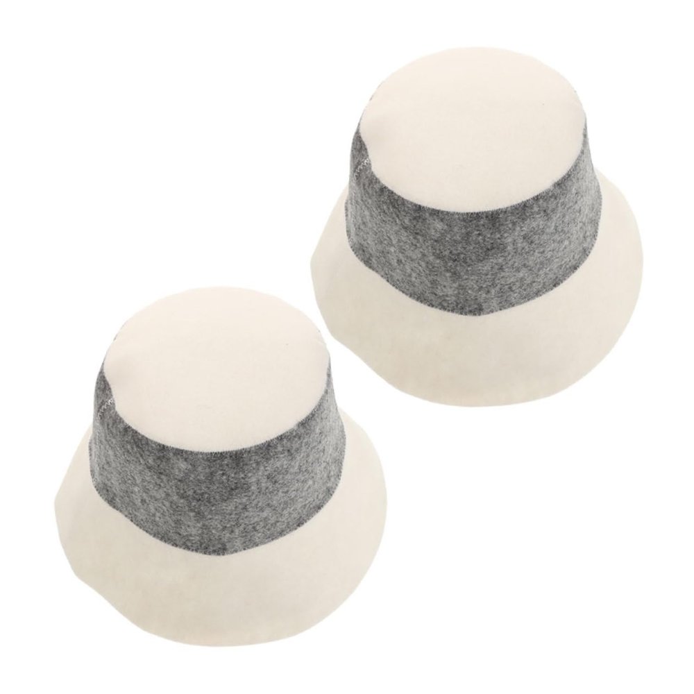 minkissy 2-Piece Felt Sauna Hat Set, Insulated Quick-Dry Unisex Bucket Hats