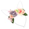VICASKY Bunny Ear Headband with Flower Design view 1