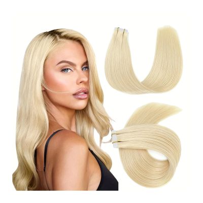 613 Bleach Blonde Remy Human Hair Tape-In Extensions, 14–26 in.