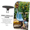SECFOU Stroller Footrest Extension, Plastic, Smooth Surface, Black view 2