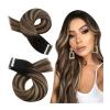 Balayage Remy Human Hair Tape-In Extensions, Ombre #1B/3/27 view 1