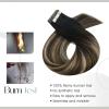 Balayage Remy Human Hair Tape-In Extensions, Ombre #1B/3/27 view 3