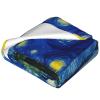 UKIXOM Starry Night Throw Blanket, Modern Flannel Knit Blanket, Soft Comfort for Sofa and Bed, Travel, 200 x 200 cm (78.74 x 78.74 in) view 2