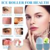 flintronic Ice Roller, 2-Piece Silicone Face and Eye Massage Rollers, Reusable (Blue + Pink) view 3