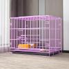 Foldable Metal Puppy Playpen Dog Crate with Removable Tray, Portable Indoor/Outdoor Pet Cage, Easy to Carry for Travel - 50 x 33 x 38 cm view 1