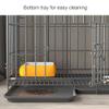 Foldable Metal Puppy Playpen Dog Crate with Removable Tray, Portable Indoor/Outdoor Pet Cage, Easy to Carry for Travel - 50 x 33 x 38 cm view 4