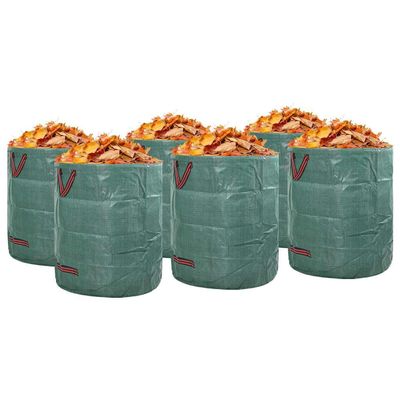 vidaXL Garden Waste Bags 12 pcs. 120 L Green Polypropylene 45 x 45 x 76 cm