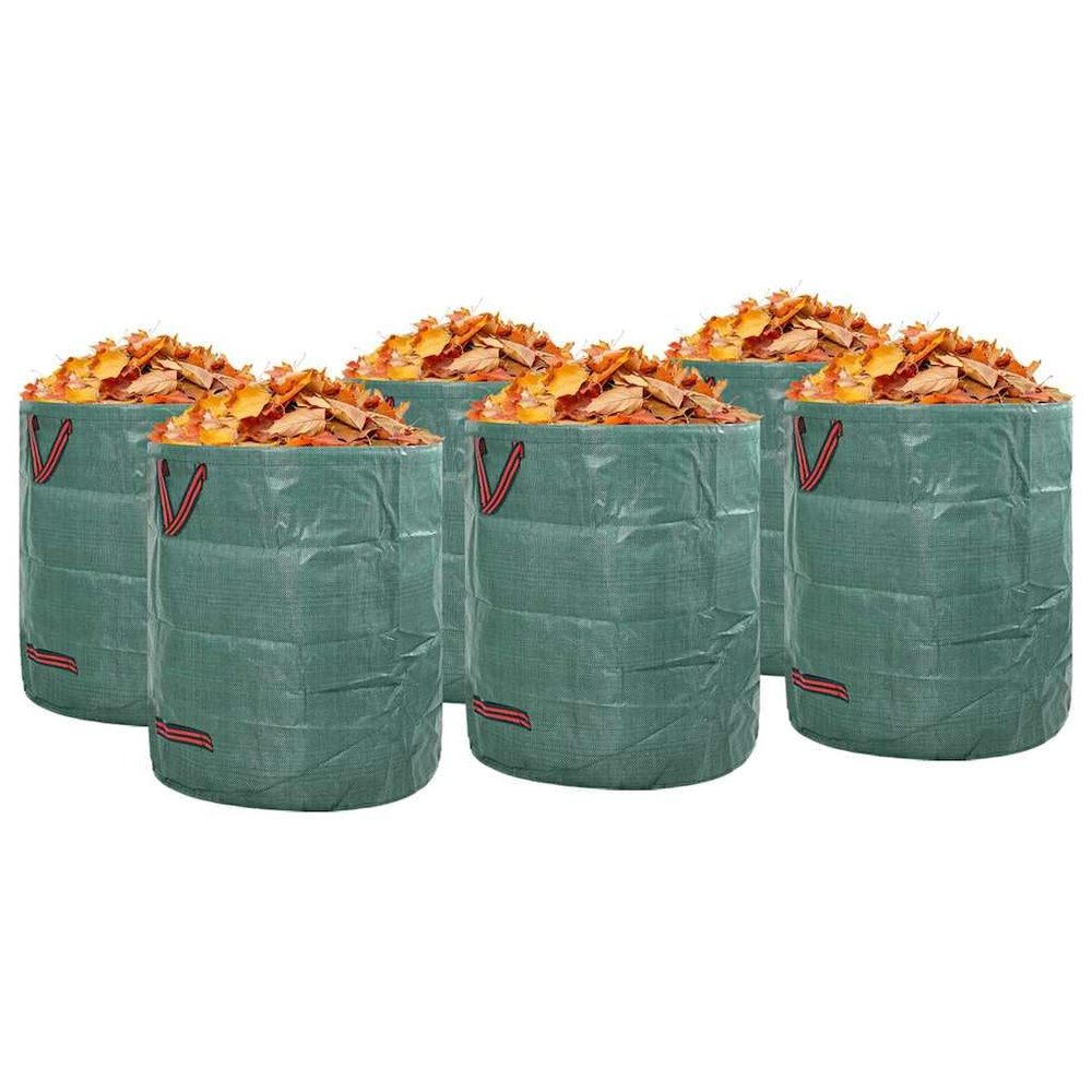vidaXL Garden Waste Bags 12 pcs. 120 L Green Polypropylene 45 x 45 x 76 cm