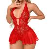 Women’s Sexy Lace Babydoll Lingerie Set with Adjustable Straps view 1