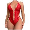Generic Women's Plus-Size 3-Piece Lace Lingerie Set with Garters and Stay-Up Stockings view 1