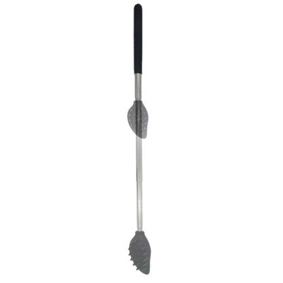 Telescoping Back Scratcher for Adults, Silicone Back Massager with Stainless Steel Handle