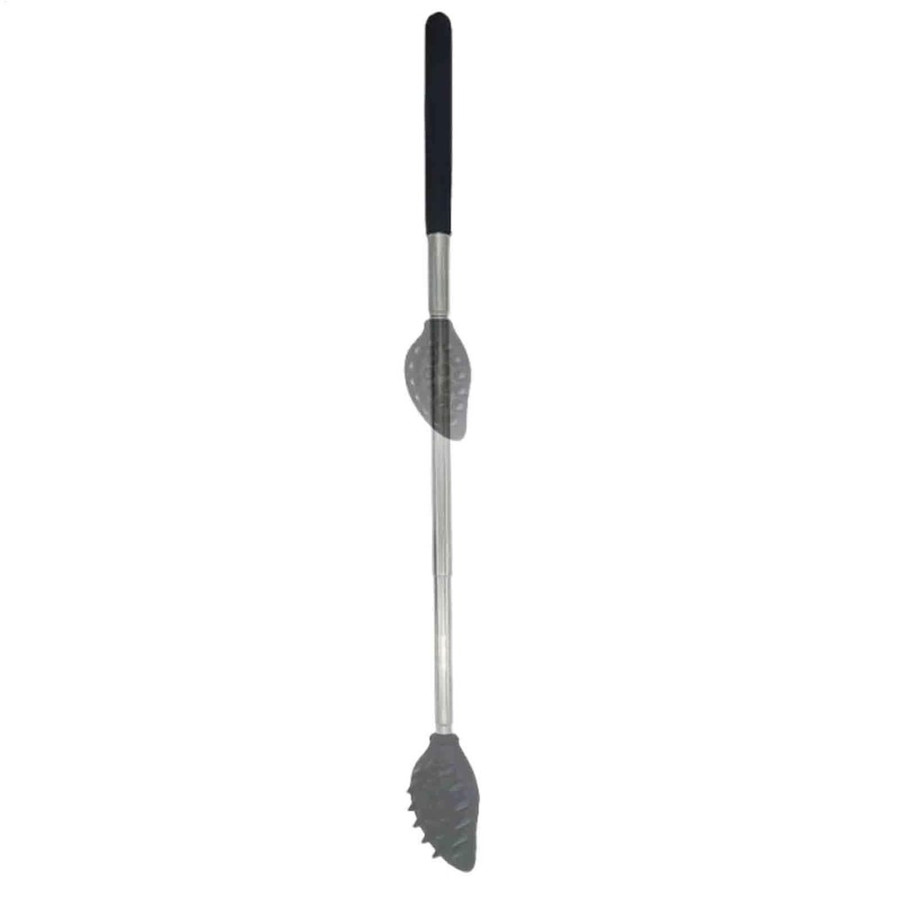Telescoping Back Scratcher for Adults, Silicone Back Massager with Stainless Steel Handle