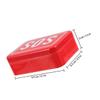 2 Red Metal SOS Survival Boxes for Hiking and Camping view 2