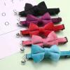 Adjustable Velvet Cat Collar with Bell and Bow Tie (Pink) view 4