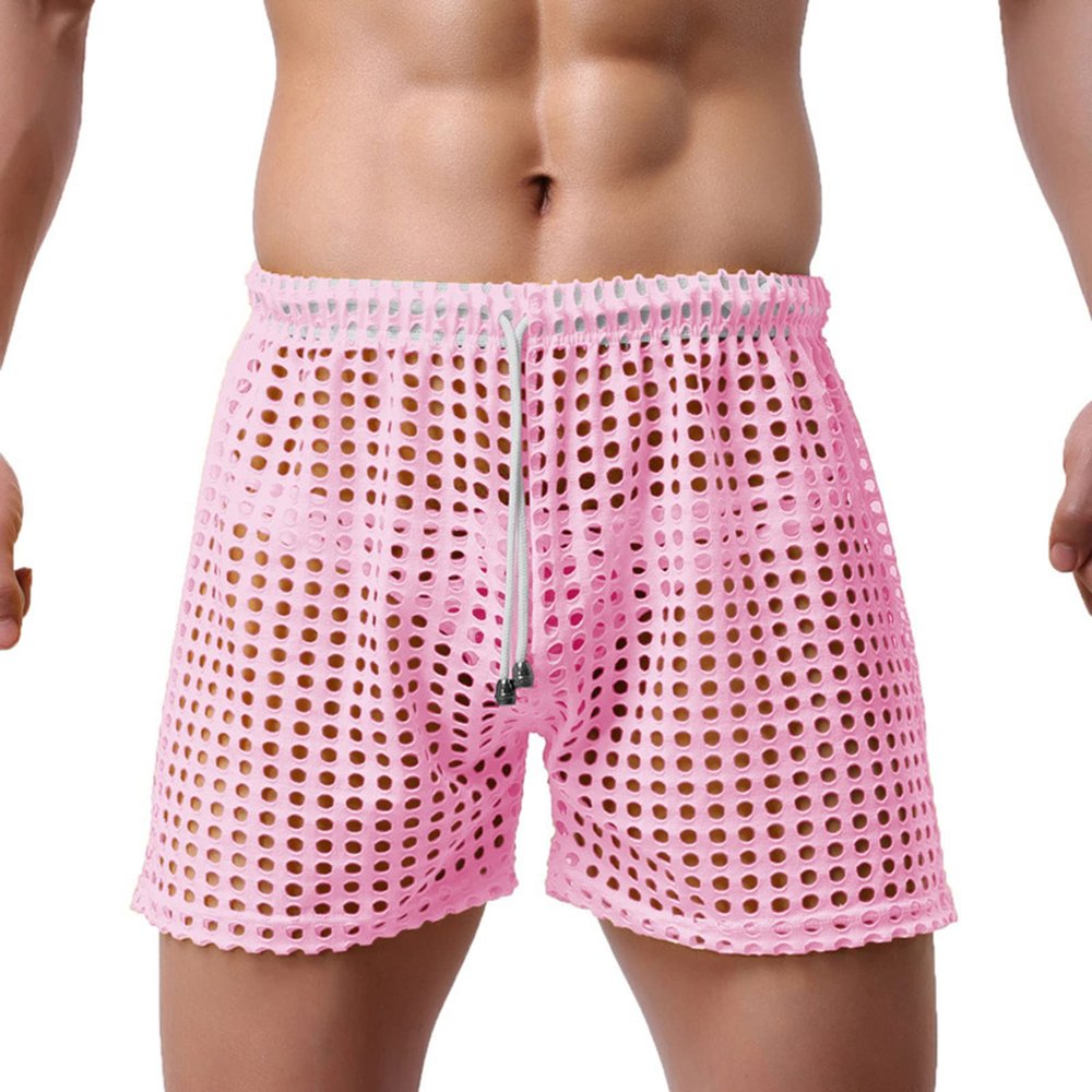 Men's Retro Transparent Low-Rise Thong Underwear with O-Ring