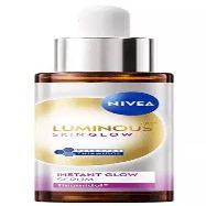 NIVEA LUMINOUS630 SKIN GLOW Instant Glow Serum – Hydrating Facial Serum for Dark Spots, Refines Pores, with Thiamidol, Niacinamide & Aloe Vera