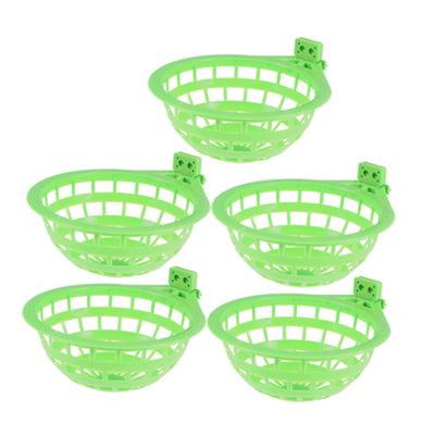 GANAZONO Green Parrot Nest, 5-Piece Set with Plastic Nesting Aid