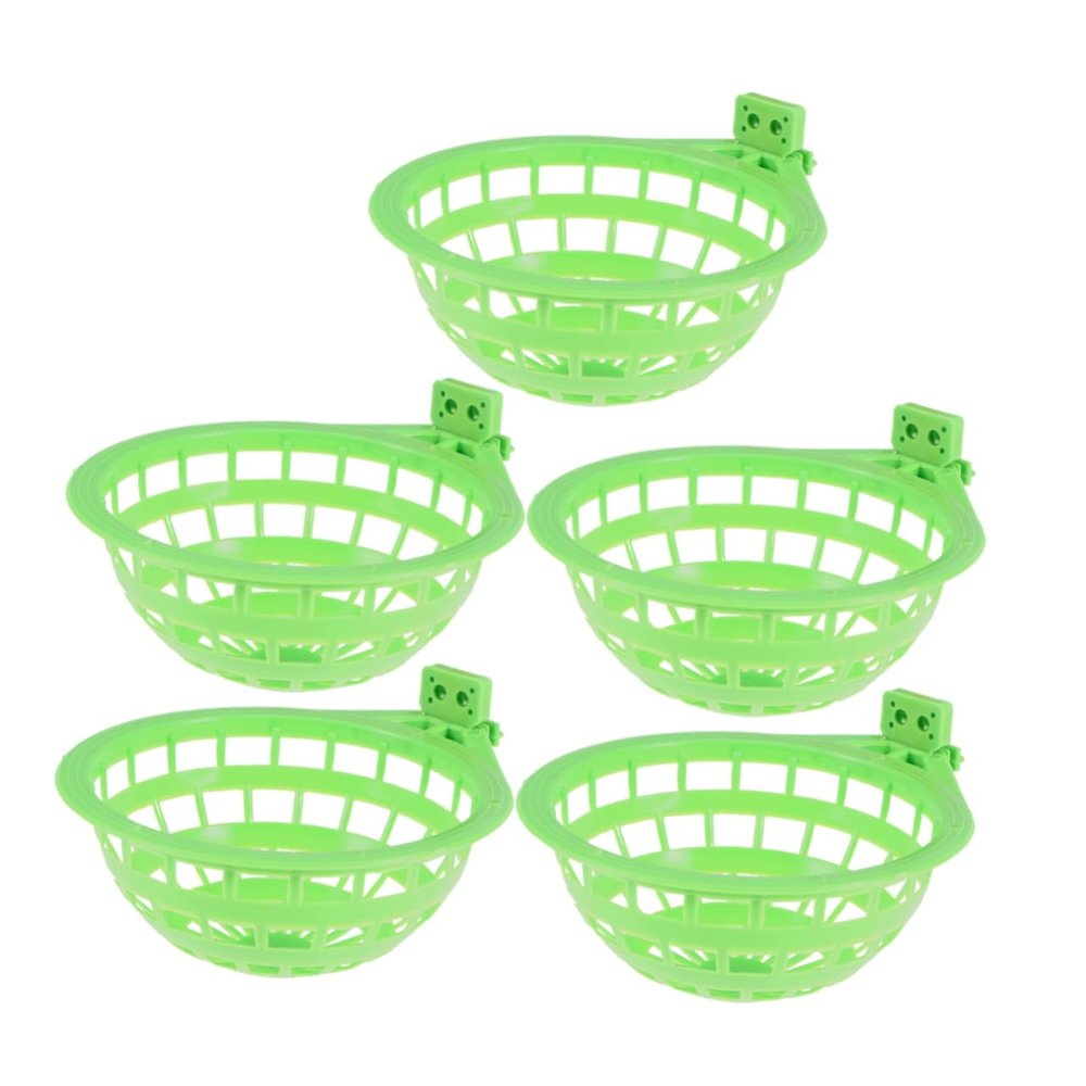 GANAZONO Green Parrot Nest, 5-Piece Set with Plastic Nesting Aid