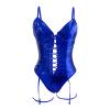 Generic Plus-Size Lingerie Bodysuit Set for Women with Polka-Dot Bra and Panties, Babydoll Top, Negligee, Thong, 5-Piece Pack view 2