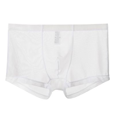 Men's Sexy Mesh Thongs with O-Ring and Open Crotch