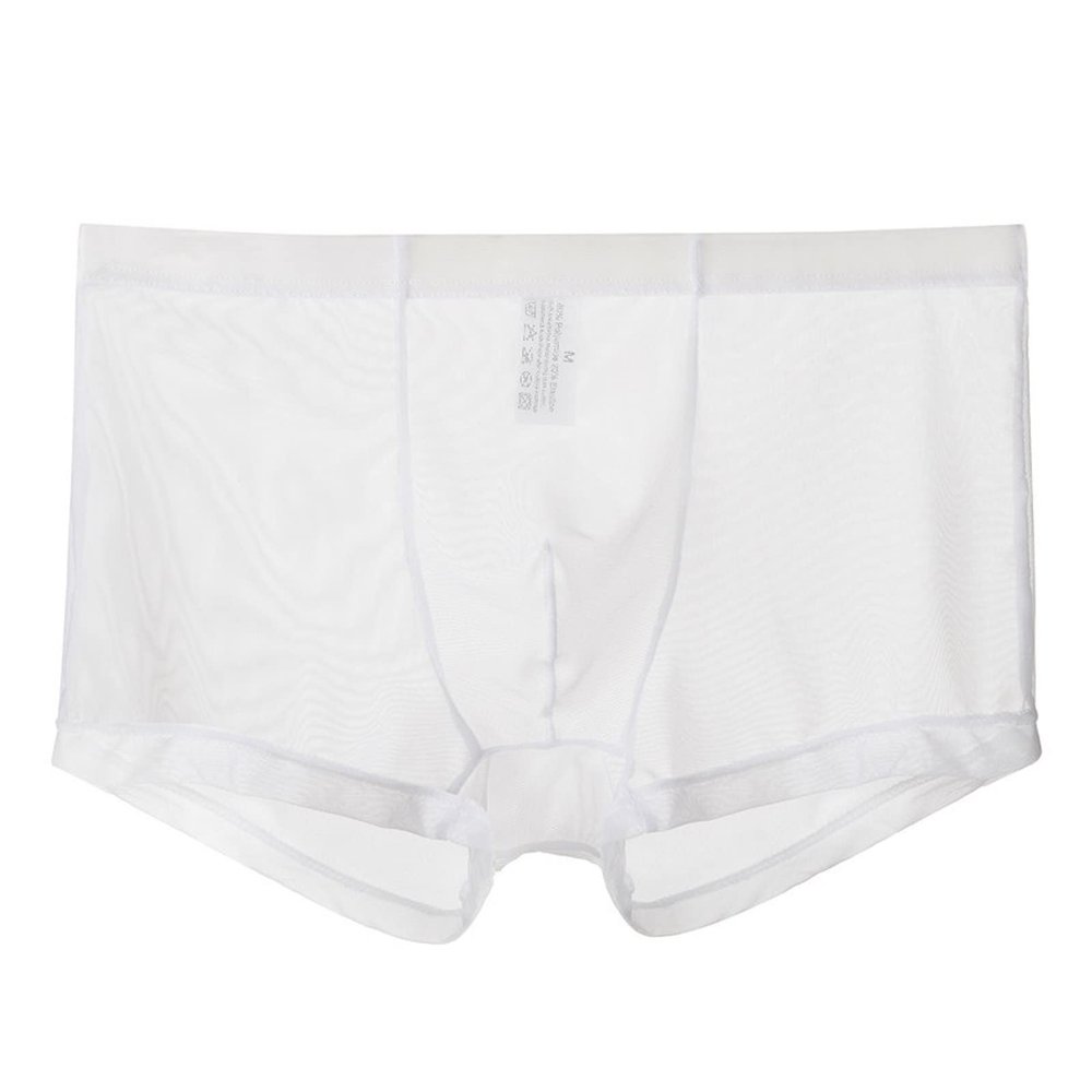 Men's Sexy Mesh Thongs with O-Ring and Open Crotch