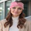 Vivisence Women's Knit Headband with Decorative Knot, Pink, One Size view 2