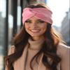 Vivisence Women's Knit Headband with Decorative Knot, Pink, One Size view 4