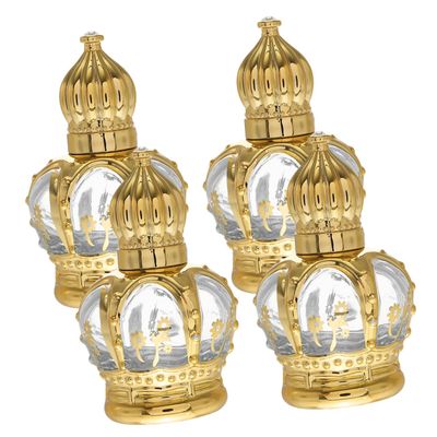 IWOWHERO 4-Piece Vintage 15 ml Glass Perfume Bottles with Roller Balls