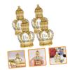 IWOWHERO 4-Piece Vintage 15 ml Glass Perfume Bottles with Roller Balls view 2