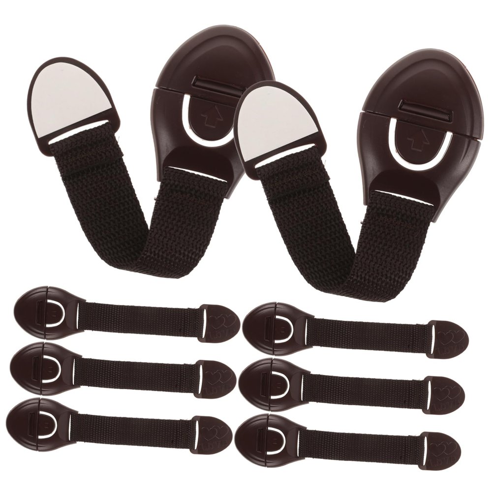 Child Safety Locks for Cabinets, 12-Piece, ABS, Brown, for Home