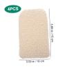Children’s Bath Sponges, 4-Piece Set, Cotton and Linen, Beige view 2