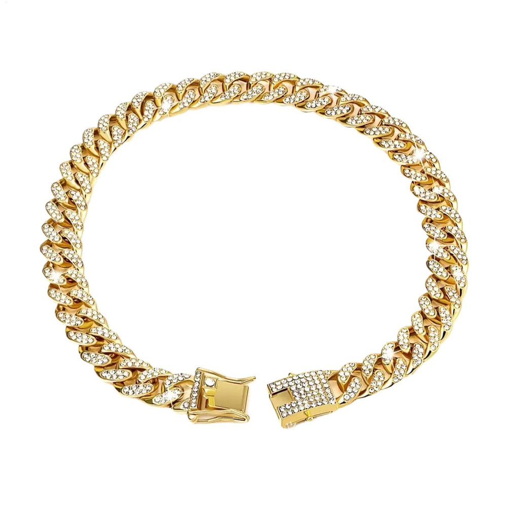 Gold Chain Dog Collar