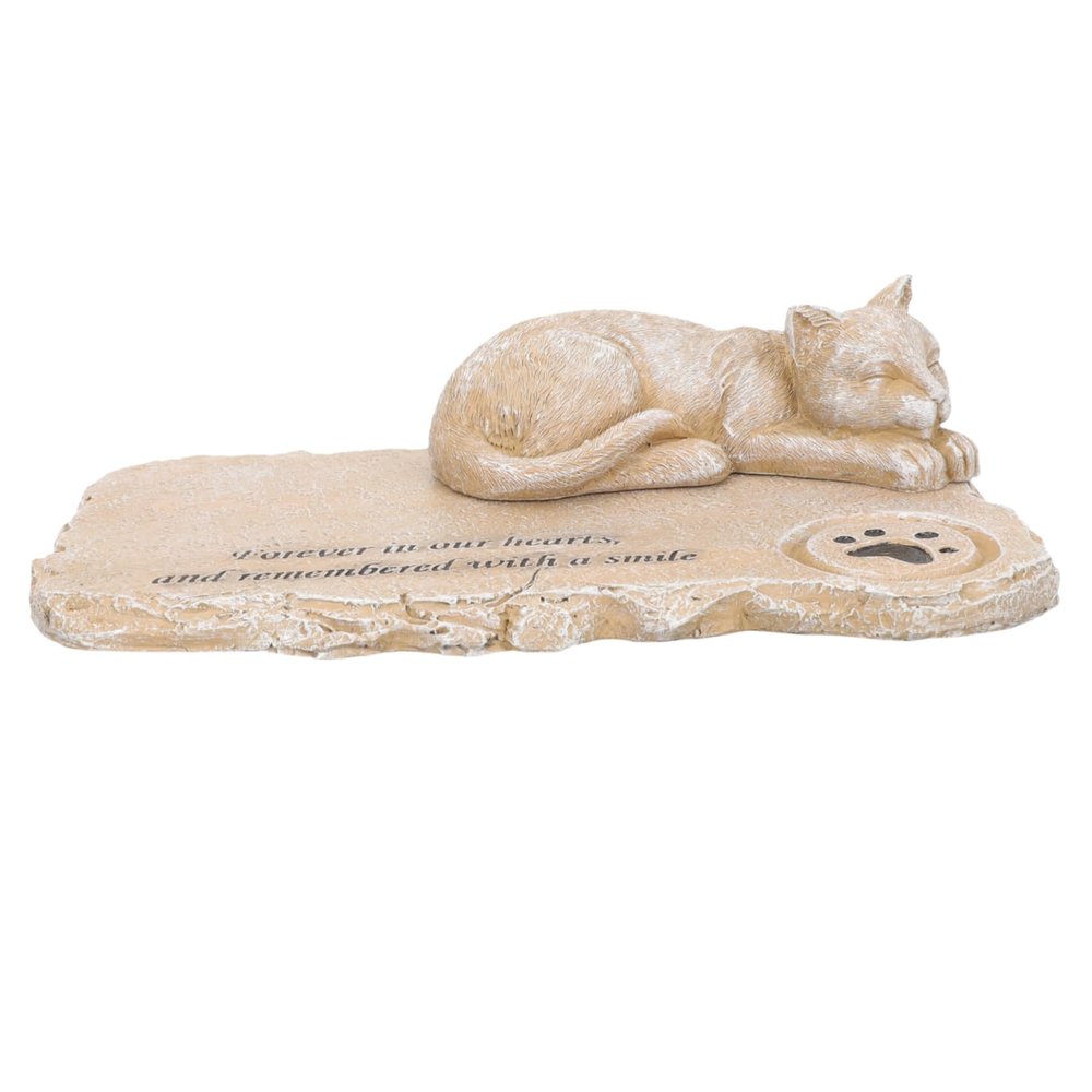 HOMOBABE Waterproof Resin Cat Grave Marker for Outdoor Use