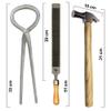 Professional 13-Piece Horse Farrier Tool Kit - Heavy-Duty Hoof Trimmer, Rasp, Pliers & Cutters for Horses, Cattle, and Sheep - Durable Carbon Steel Farrier Supplies view 4