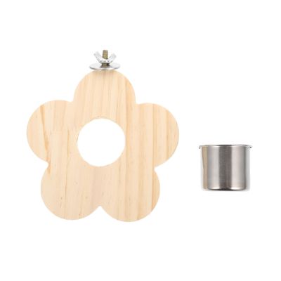 GALPADA Bird Stand with Stainless Steel Feeder and Play Platform